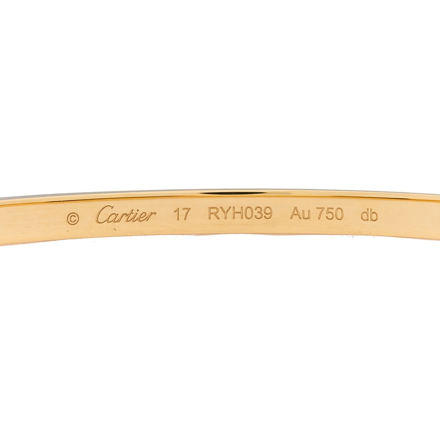 Cartier 18K Yellow Gold Small LOVE Bracelet 17 3 of 4