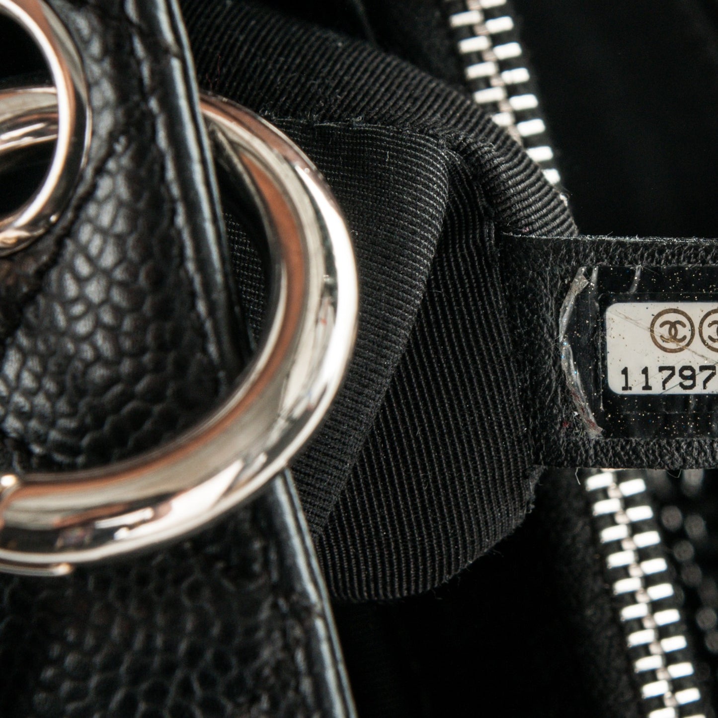 Caviar Quilted Grand Shopping Tote GST Black