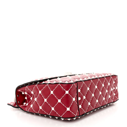 Valentino Garavani Lambskin Medium Free Rockstud Spike Shoulder Bag Rosso Valentino 4 of 12
