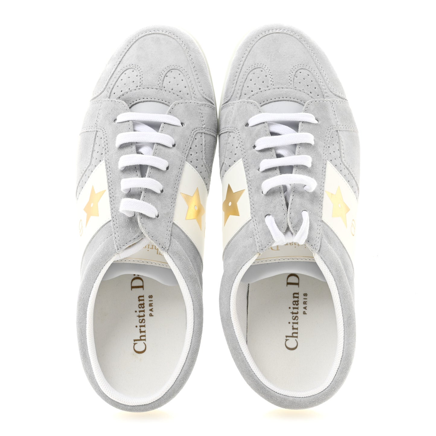 Calfskin Suede Dior Star Low Top Sneaker Mules 38.5 Azure Pale