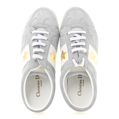 Christian Dior Calfskin Suede Dior Star Low Top Sneaker Mules 38.5 Azure Pale 2 of 9