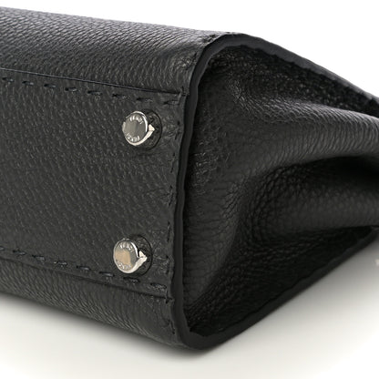 Fendi Cuoio Romano Selleria Bi-Color Mini Peekaboo Iconic Satchel Asfalto Latte 12 of 12
