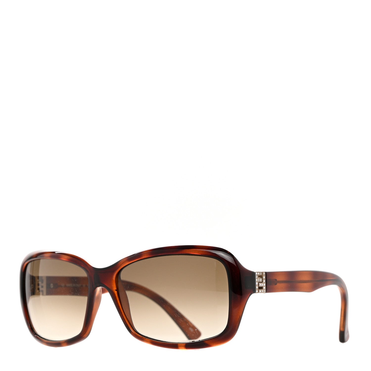 Fendi Acetate Crystal FF Embrace Sunglasses FS5071R Tortoise 1 of 7