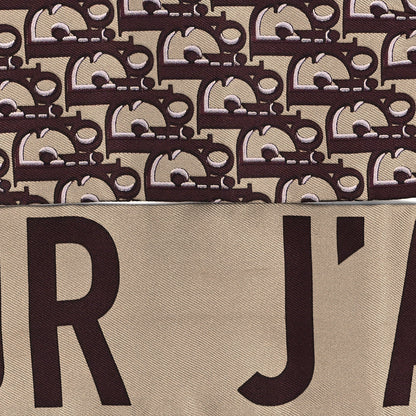 Christian Dior Silk Oblique Mitzah Scarf Bordeaux 4 of 4