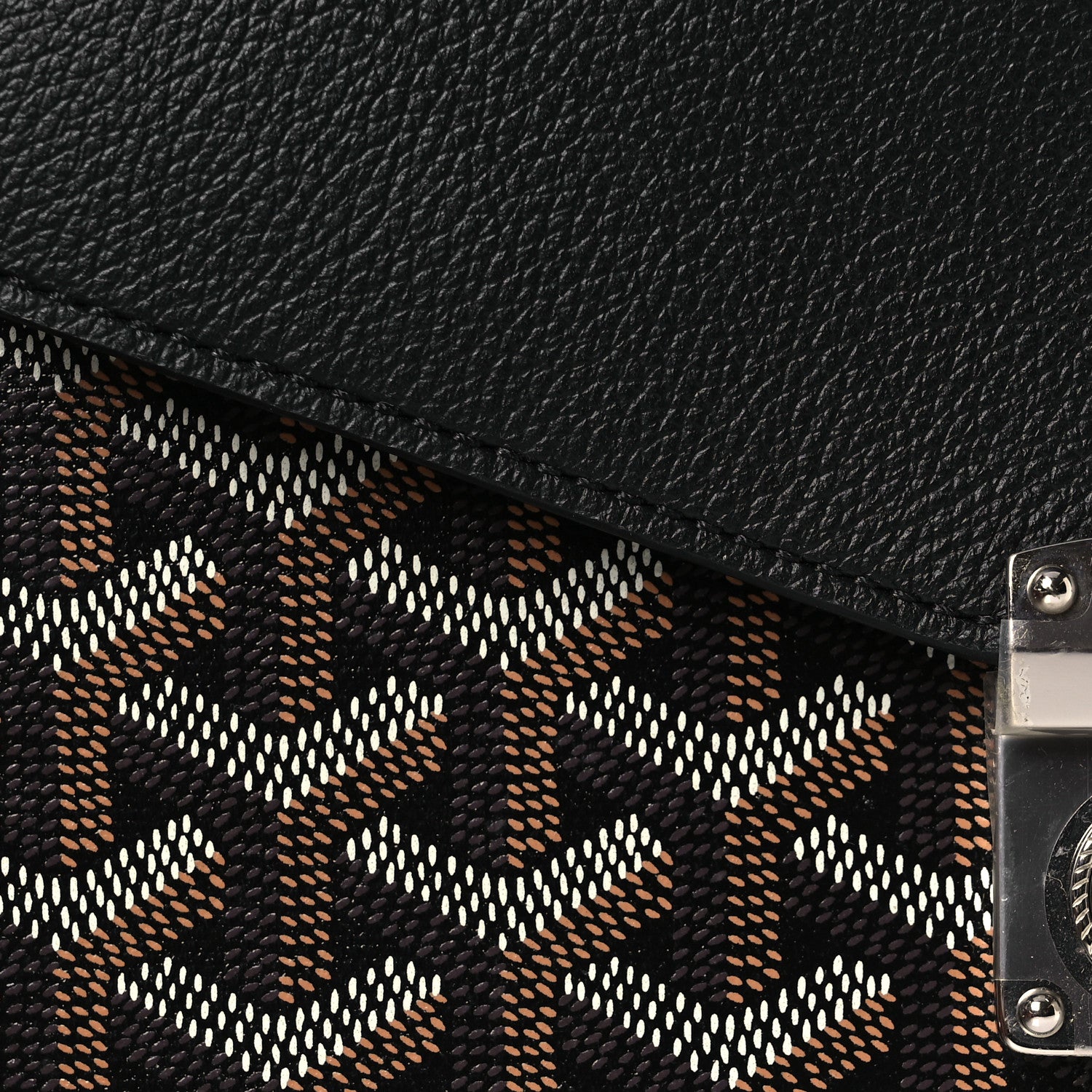 Goyard Goyardine Calfskin Chypre Wallet Pouch Black 9 of 12