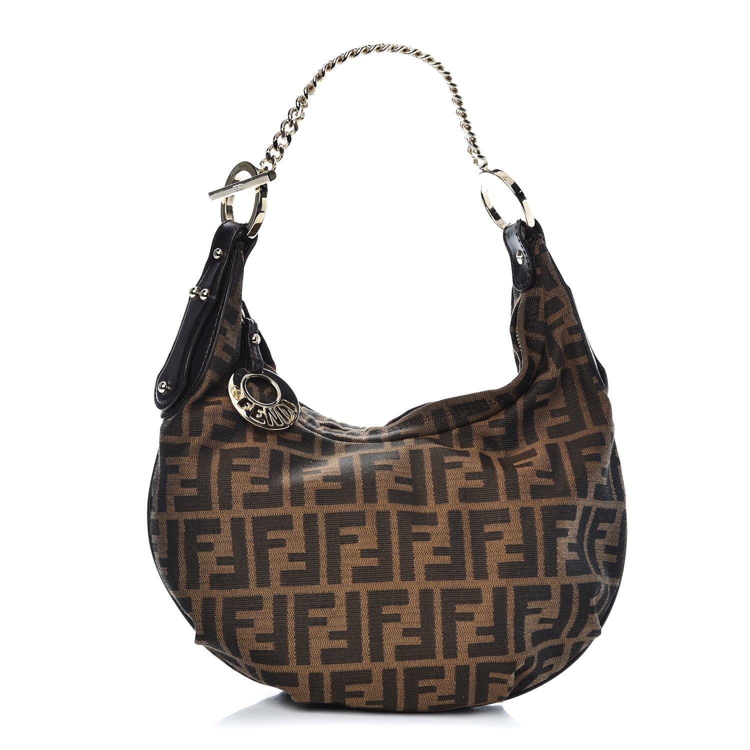Fendi Zucca Small Chef Chain Hobo Tobacco 1 of 7