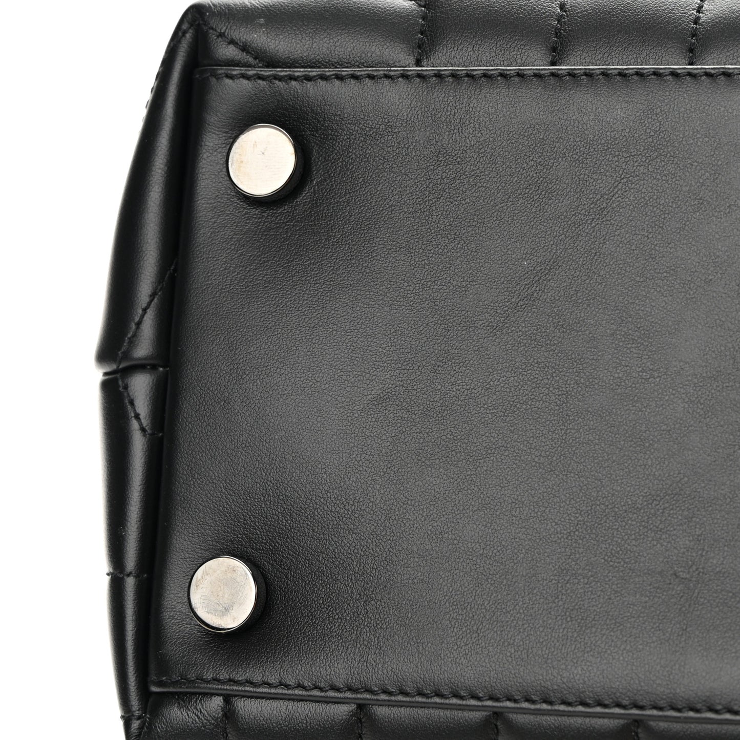 Calfskin Y Quilted Monogram Monochrome Large Loulou Chain Satchel Black