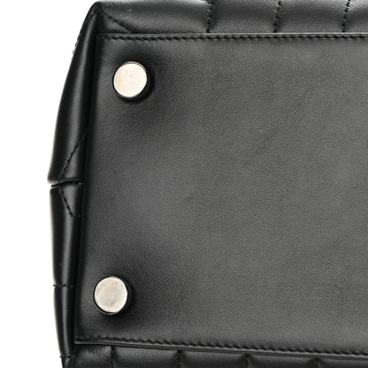 Saint Laurent Calfskin Y Quilted Monogram Monochrome Large Loulou Chain Satchel Black 15 of 17