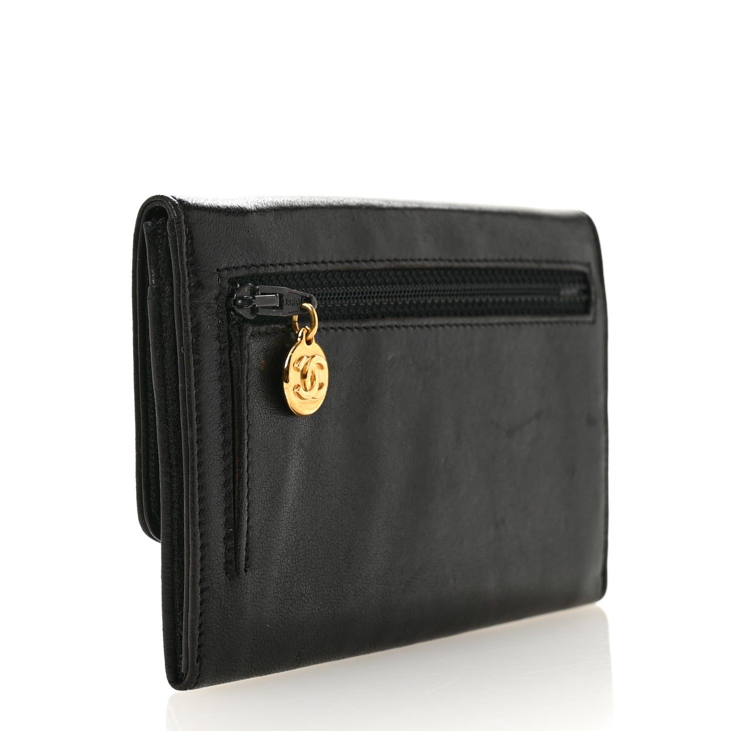 Chanel Lambskin Timeless CC Flap Wallet Black 3 of 13