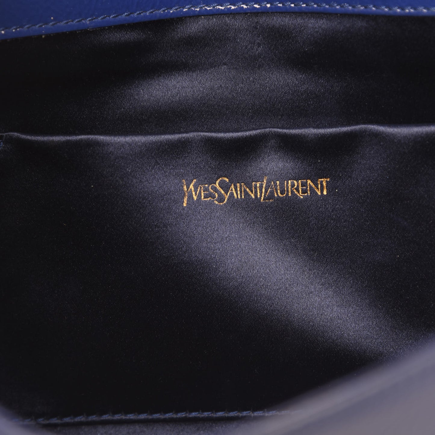 Textured Patent Monogram Large Belle De Jour Clutch Royal Blue