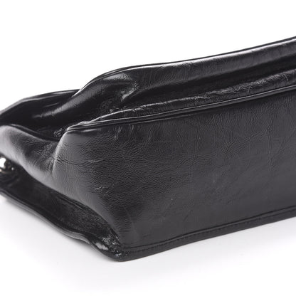 Saint Laurent Crinkled Calfskin Matelasse Monogram Medium Niki Chain Satchel Black 8 of 10