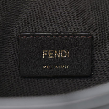Fendi Glazed Fabric Vitello Century FF 1974 Stamp Patch Mini Camera Case Mogano Panna Black 6 of 11