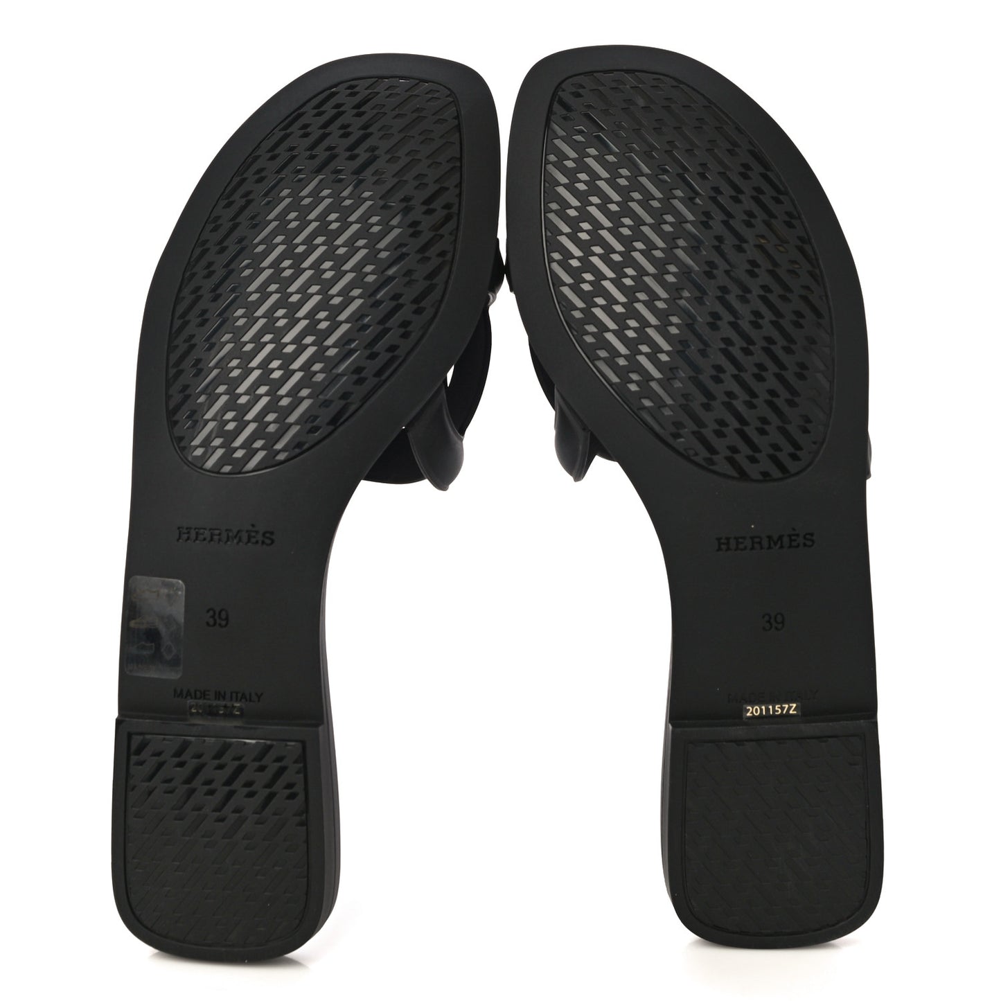 Rubber Aloha Sandals 39 Black