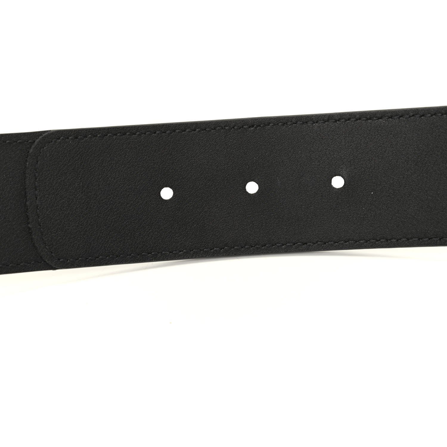 Gucci GG Supreme Monogram Matte Plutone Calfskin Double G 40mm Belt 90 36 Beige Ebony Black 4 of 5