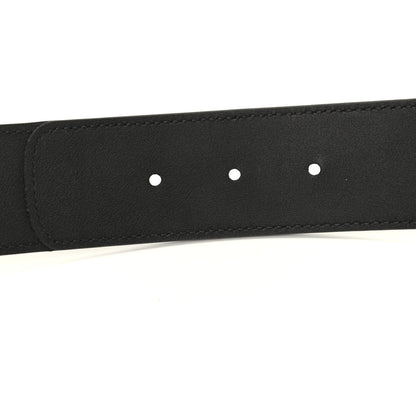 Gucci GG Supreme Monogram Matte Plutone Calfskin Double G 40mm Belt 90 36 Beige Ebony Black 4 of 5