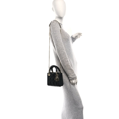 Christian Dior Lambskin Cannage Mini Lady Dior Black 2 of 11