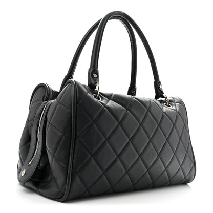 Chanel Caviar Quilted Timeless Bowler Black 3 of 12