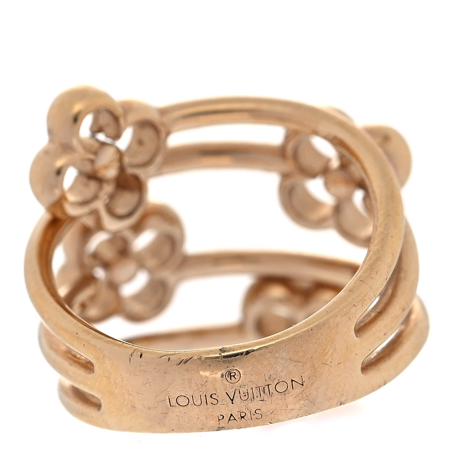 Louis Vuitton Flower Full Ring M Gold 3 of 5