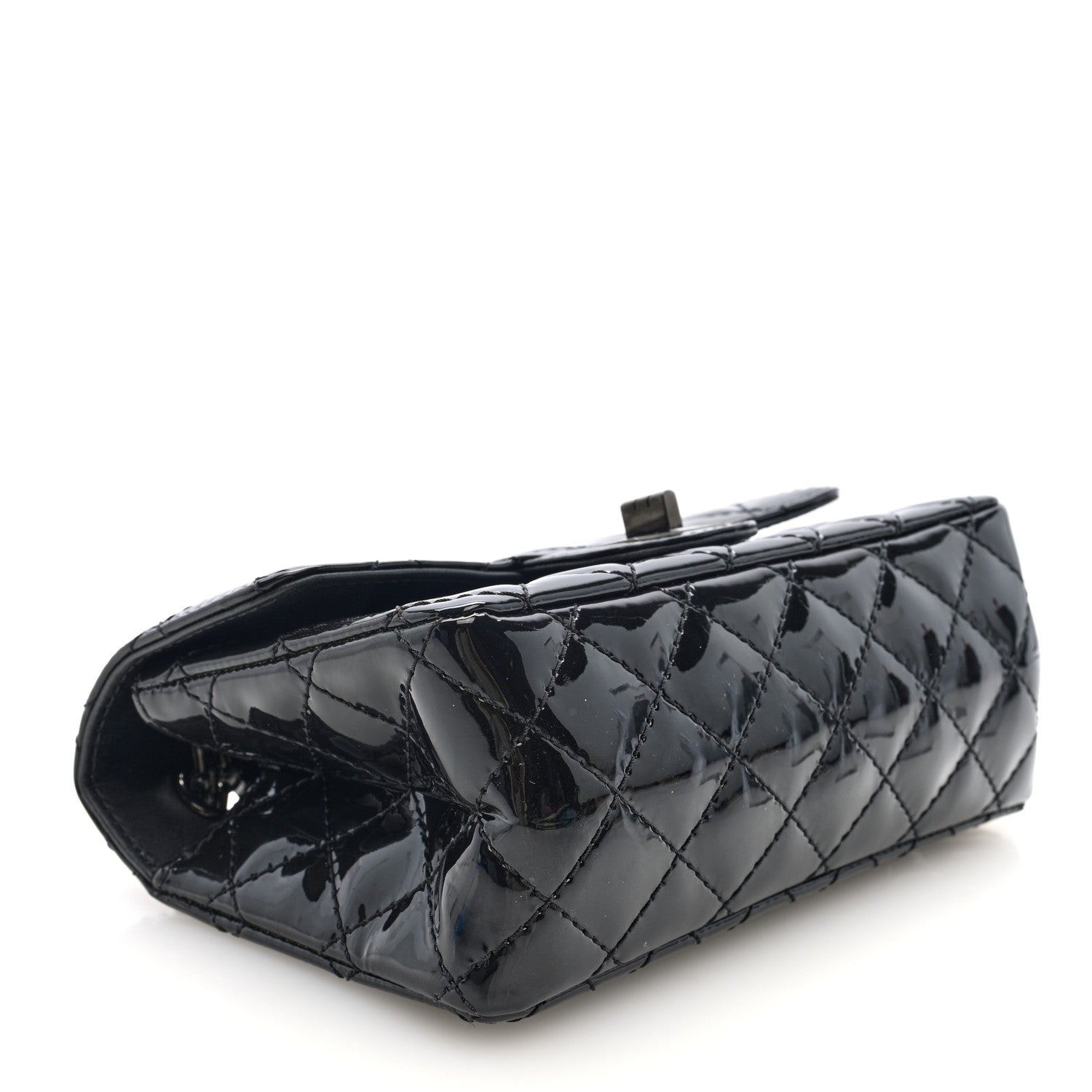 Chanel Patent Calfskin Quilted 2.55 Reissue Mini Flap So Black 4 of 11