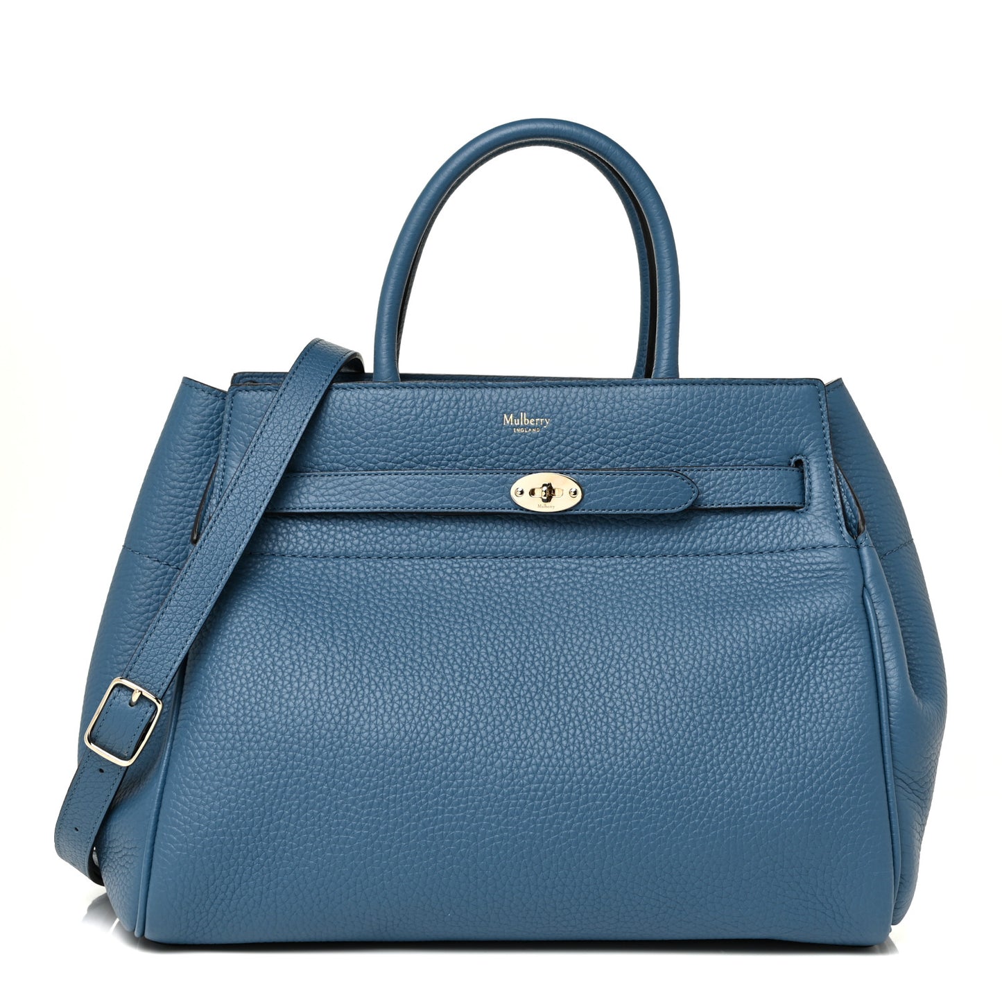 Heavy Grain Belted Bayswater Tote Blue