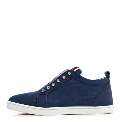 Christian Louboutin Denim Womens Fique A Vontade Sneakers 36.5 Blue 1 of 8