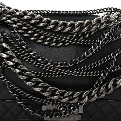 Chanel Calfskin Enchained Medium Boy Flap Black 8 of 10