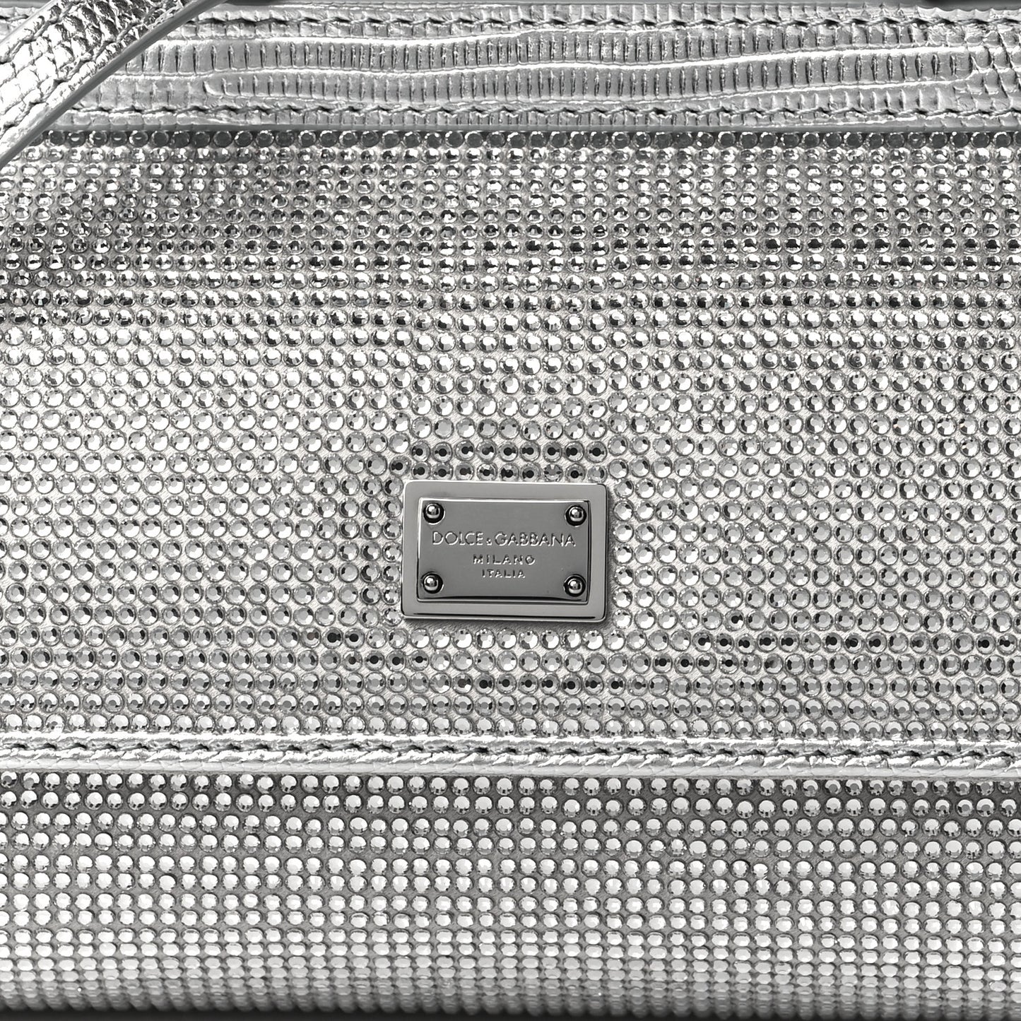 Crystal Small Miss Sicily Satchel Silver