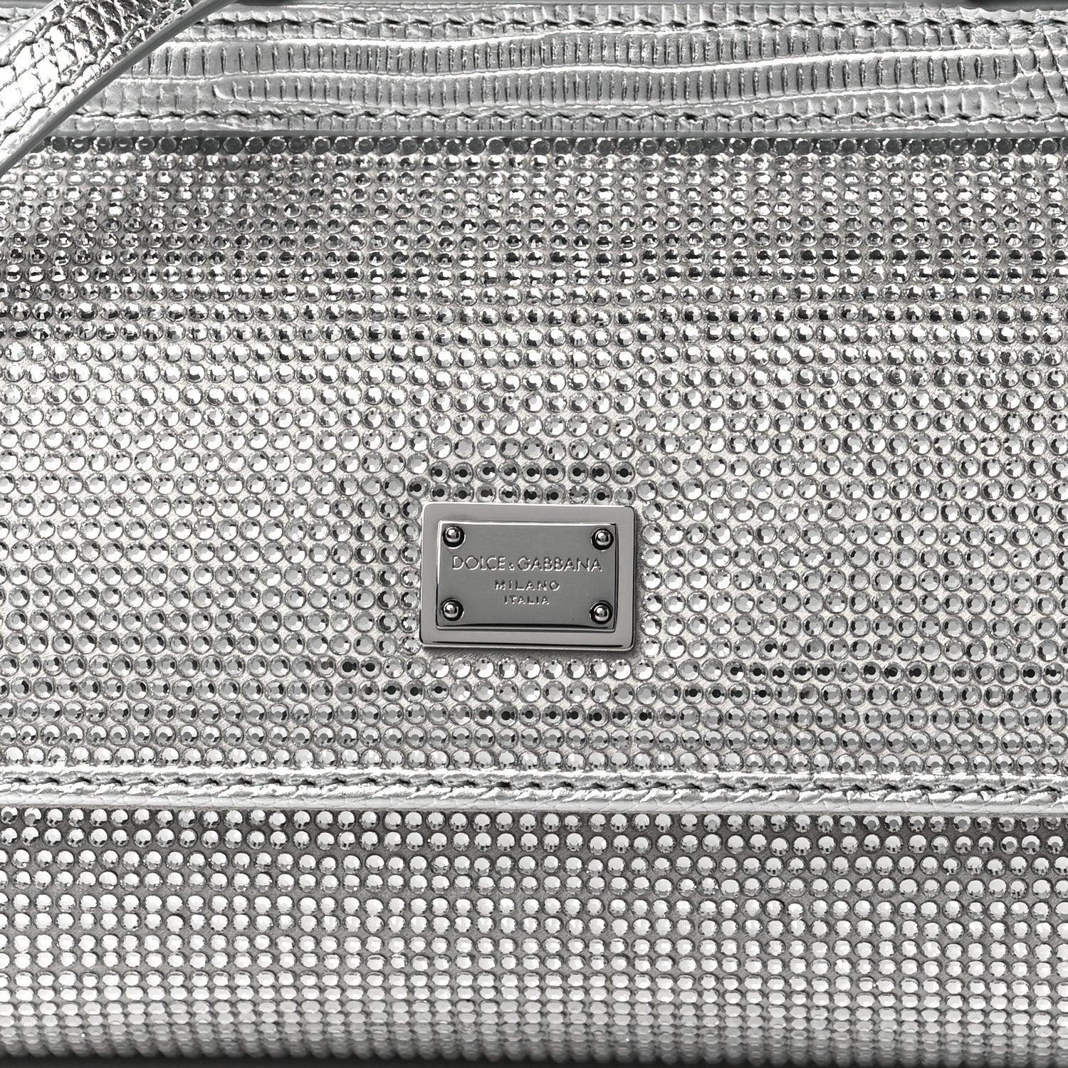 Dolce & Gabbana Crystal Small Miss Sicily Satchel Silver 7 of 10