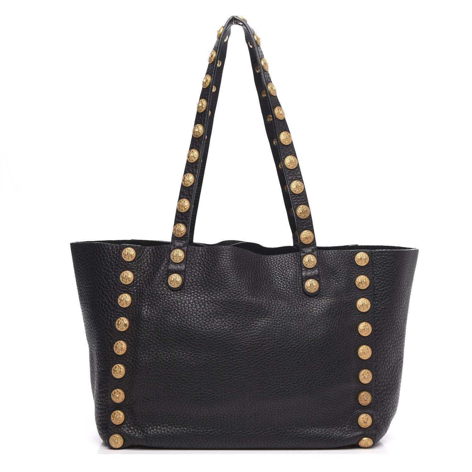 Valentino Garavani Pebble Calfskin Studded Zodiac Tote Black 1 of 11