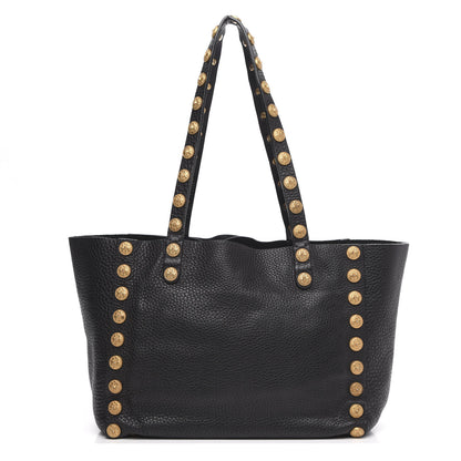Valentino Garavani Pebble Calfskin Studded Zodiac Tote Black 1 of 11