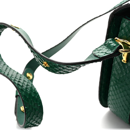 Gucci Snakeskin Horsebit 1955 Shoulder Bag Green 13 of 13