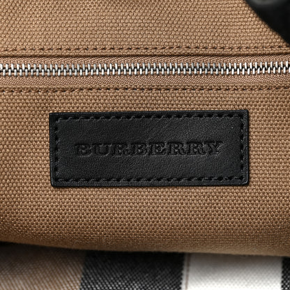 Burberry Grainy Calfskin House Check Medium Maidstone Black 6 of 13