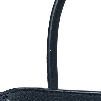 The Row Grained Calfskin Soft Margaux 10 Dark Navy 10 of 10