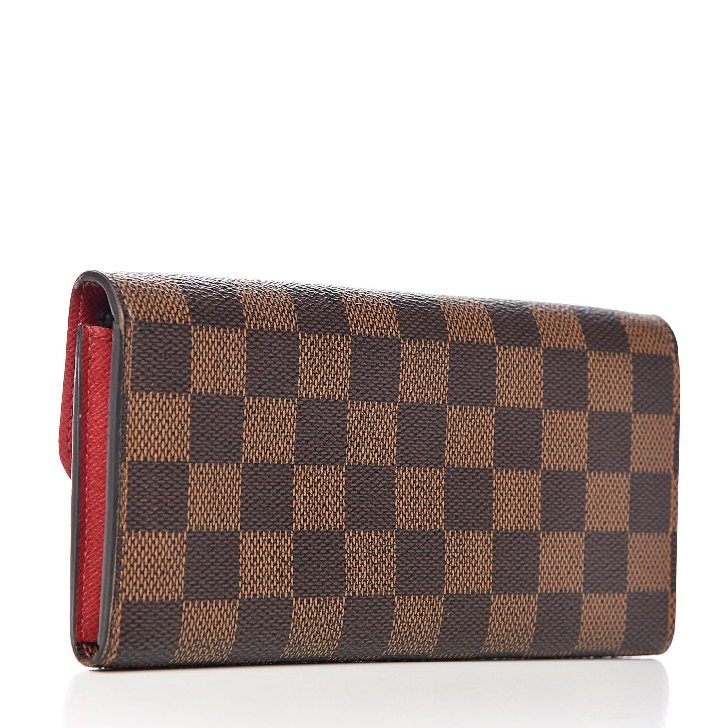 Louis Vuitton Damier Ebene Emilie Wallet Red 3 of 11