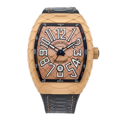 Franck Muller 18K Rose Gold Rubber 45mm Vanguard Limited Edition Gold Cobra Automatic Watch V45SCDTGOLD 1 of 4