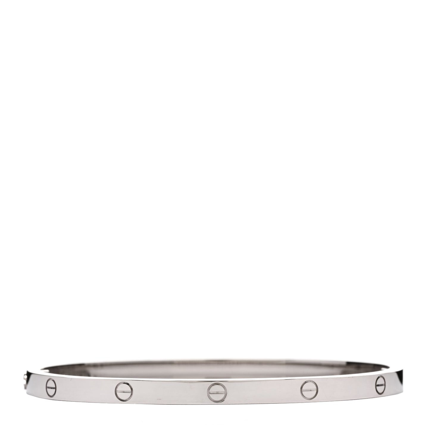 18K White Gold Small LOVE Bracelet 16