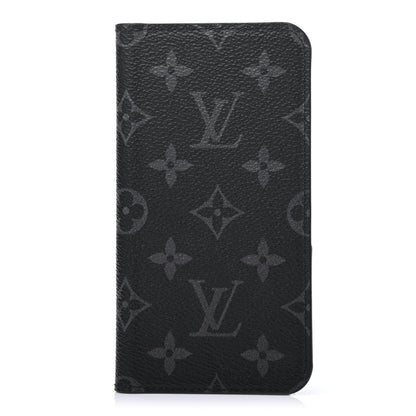 Louis Vuitton Monogram Eclipse iPhone XR Folio Case 1 of 4