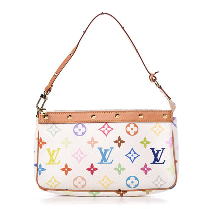 Louis Vuitton Monogram Multicolor Pochette Accessories White 1 of 11