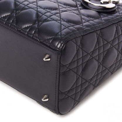 Christian Dior Lambskin Cannage Medium Lady Dior Black 4 of 8