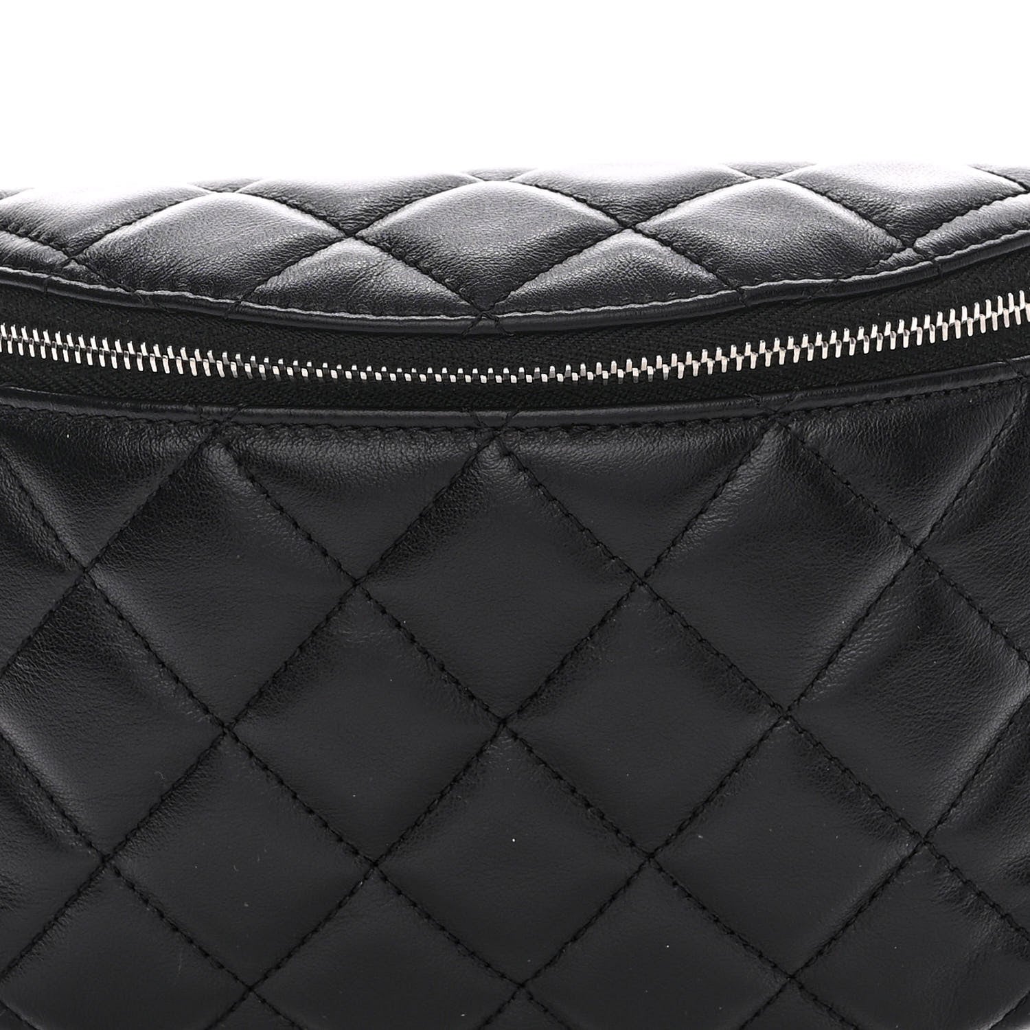 Chanel Calfskin Quilted Waist Belt Bag Black 8 of 10