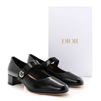 Christian Dior Brushed Calfskin Uniform 30mm Pumps 37 Black 10 of 10