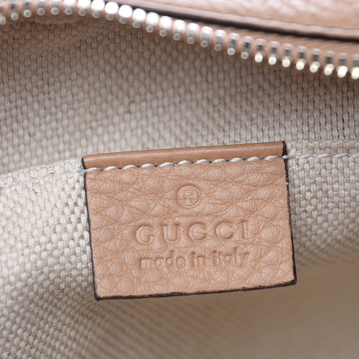 Gucci Pebbled Calfskin Small Soho Disco Bag Camelia 6 of 7
