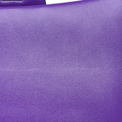 Chanel Lambskin Quilted Mini Top Handle Rectangular Flap Dark Purple 11 of 13