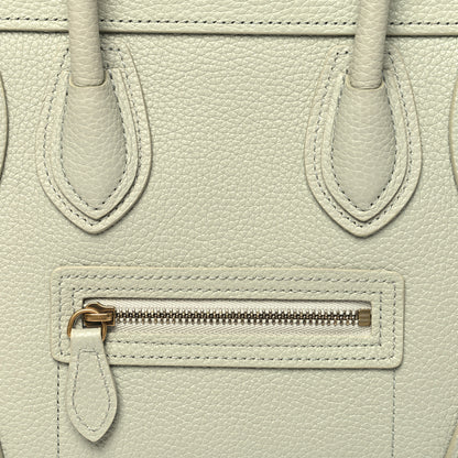 Celine Drummed Calfskin Nano Luggage Vert D'eau 9 of 18