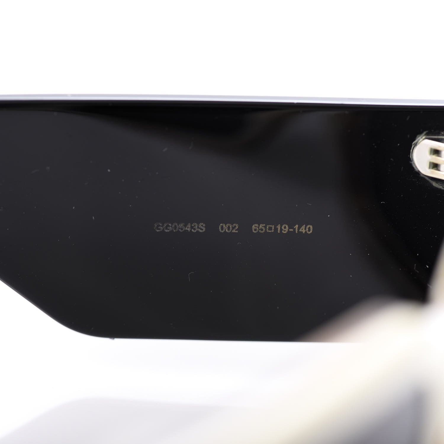 Gucci Acetate Rectangular Flap GG0543S Sunglasses White Black 5 of 8