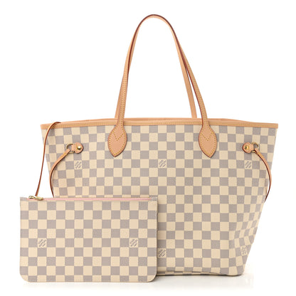 Louis Vuitton Damier Azur Neo Neverfull MM Rose Ballerine 3 of 11