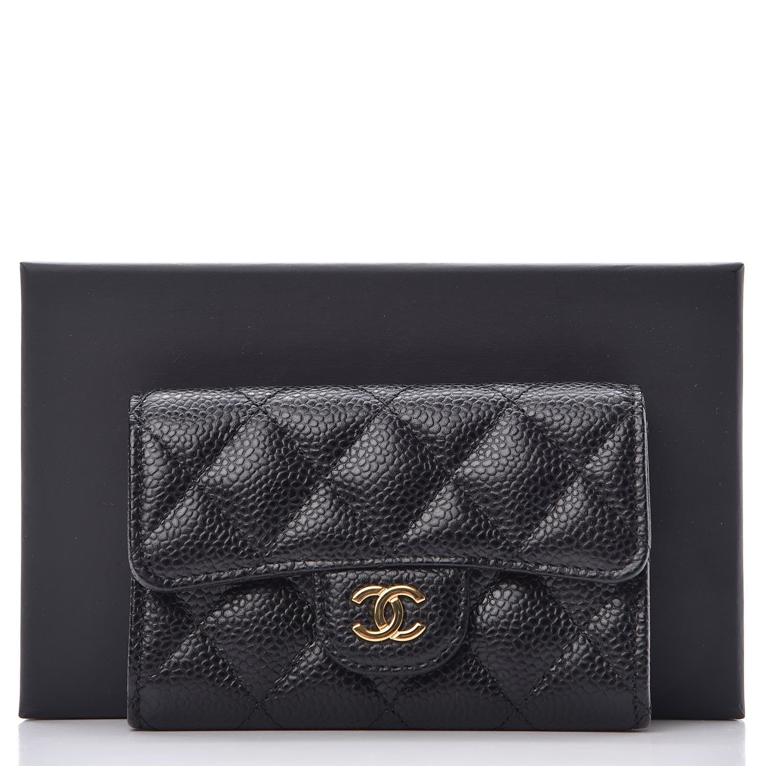Chanel Caviar Quilted Flap Card Holder Black 9 of 9