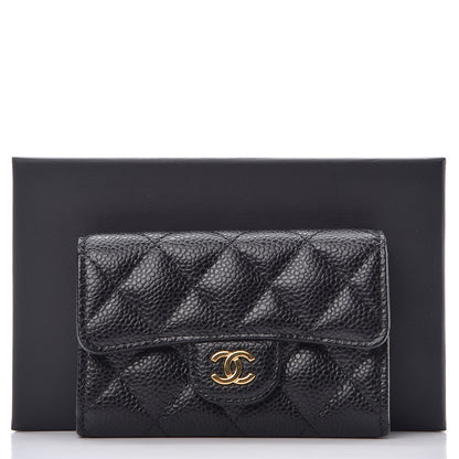 Chanel Caviar Quilted Flap Card Holder Black 9 of 9