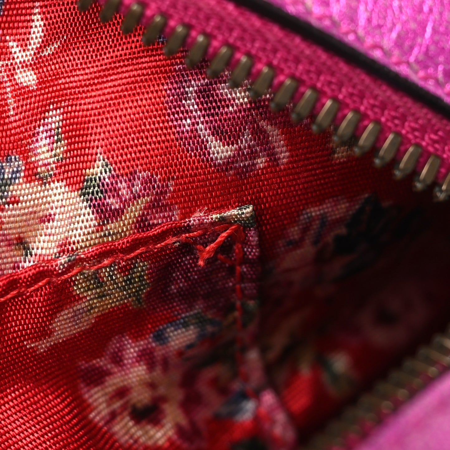 Laminated Nappa Trapuntata Small Zumi Shoulder Bag Fuxia