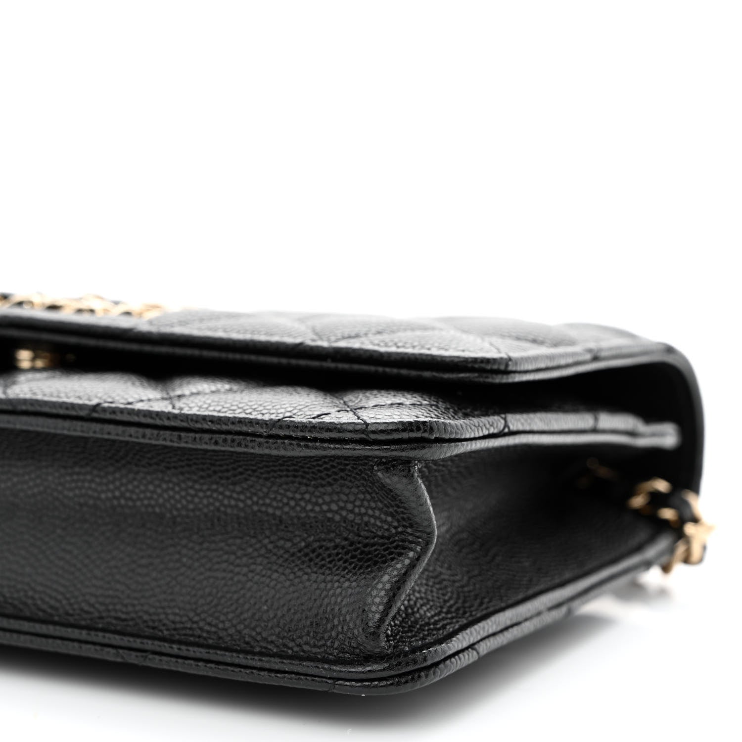 Chanel Caviar Quilted French New Wave Chain CC Wallet On Chain WOC Black 11 of 13